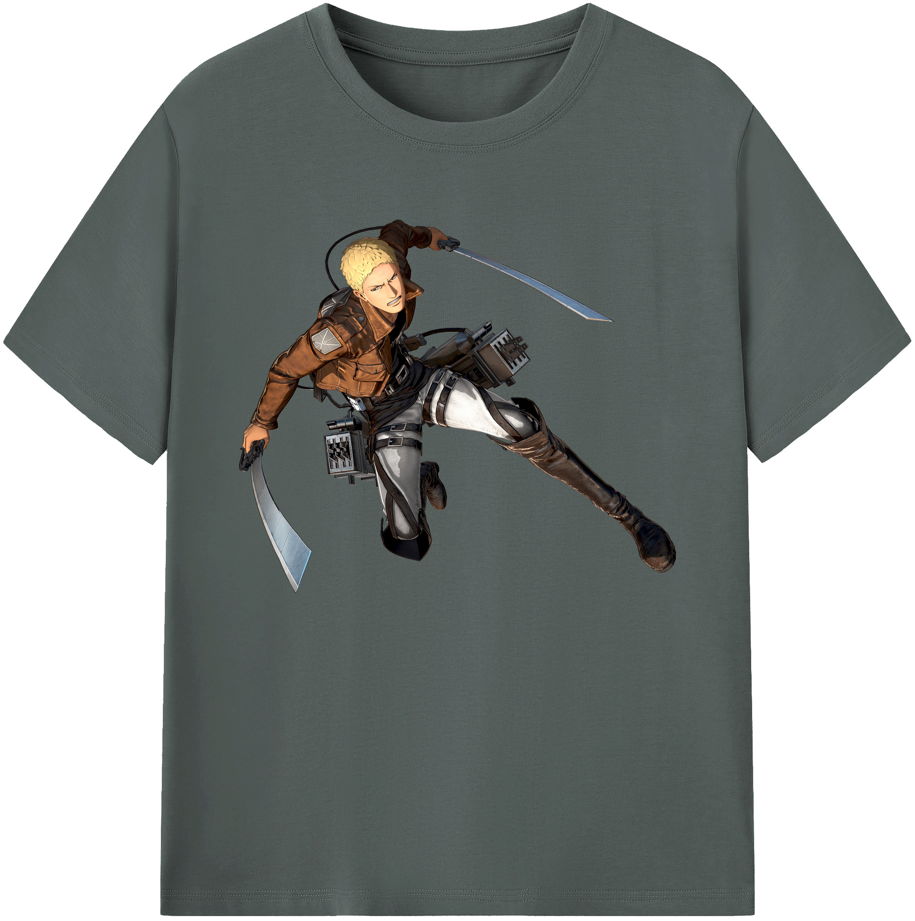 （画像用） 進撃の巨人 ライナー・ブラウン Attack on Titan Reiner Braun 綿100％ メンズ半袖Tシャツ｜肌触りやわらか＆通気性